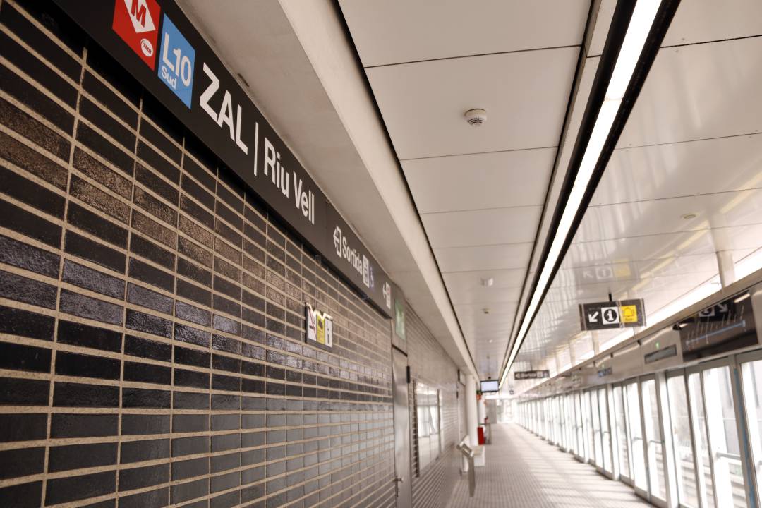 La futura estació terminal de ZAL-Riu Vell de la L10 Sud