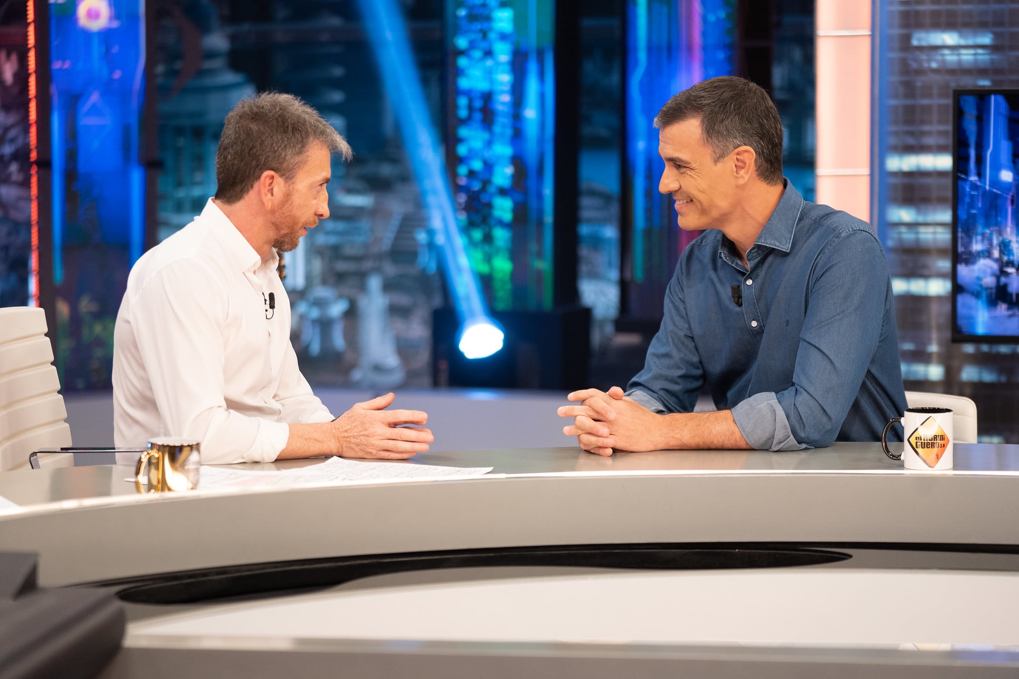 Pablo Motos y Pedro Sánchez en El Hormiguero.