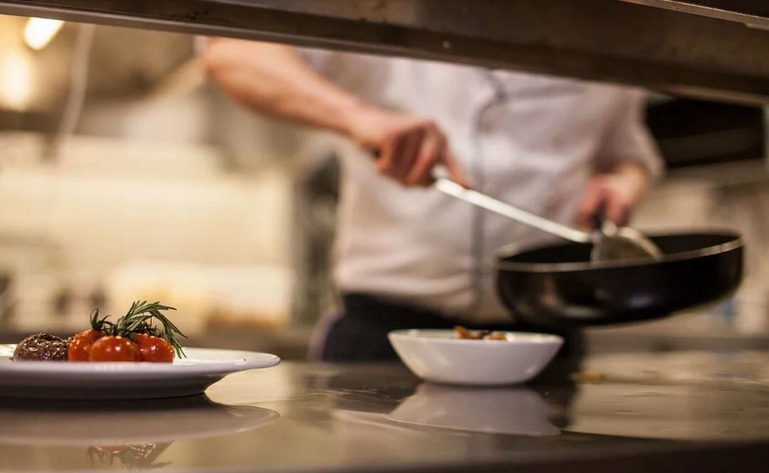 Archivo de la cocina de un restaurante 