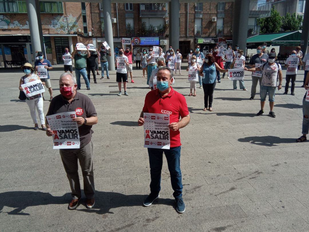 Concentración en Murcia para reivindicar un pacto de reconstrucción social del país