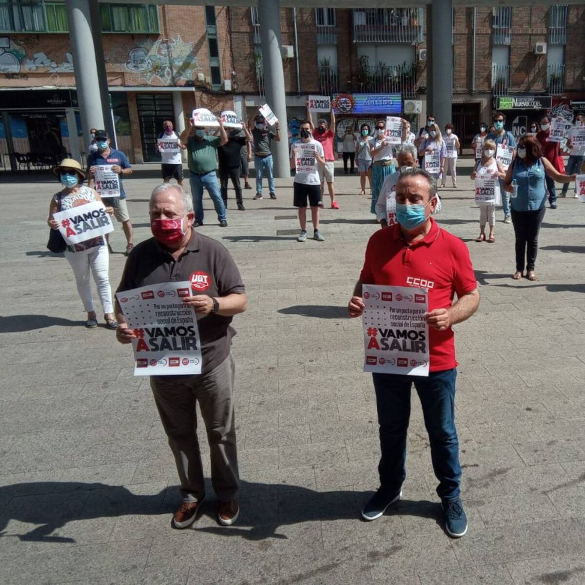 Concentración en Murcia para reivindicar un pacto de reconstrucción social del país