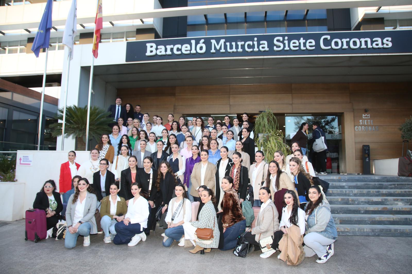 Candidatas Bellesa del Foc 2024 en las Convivencias de Murcia