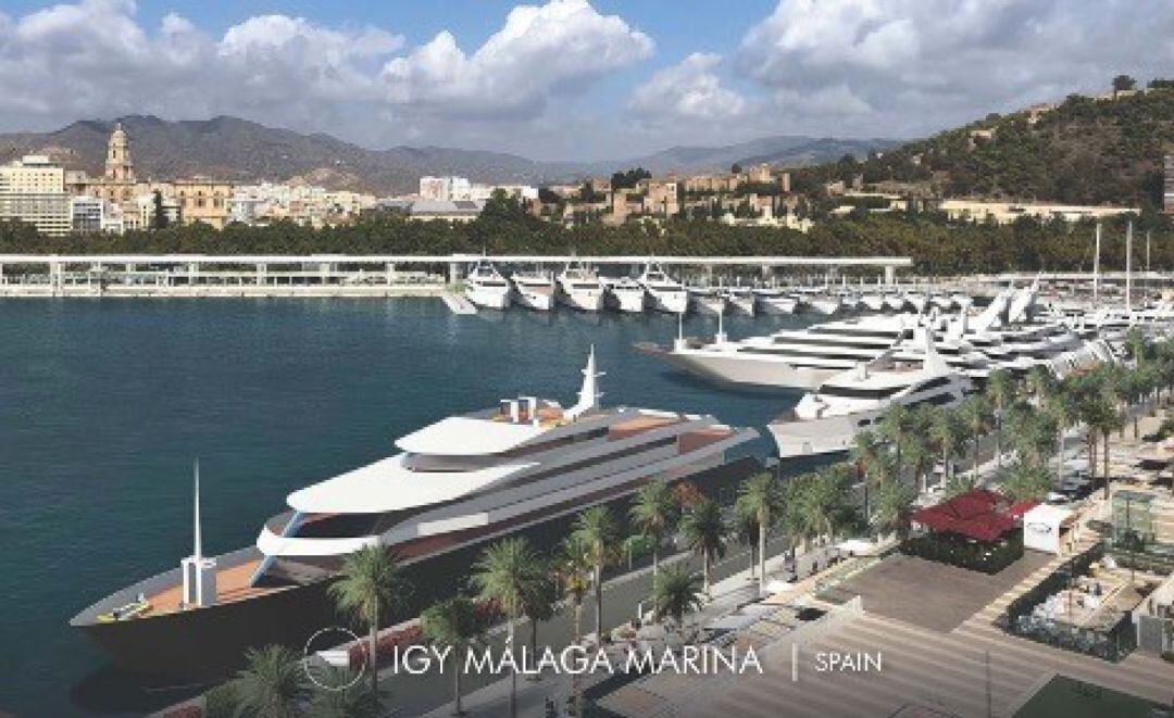 Proyecto de como quedará la marina en el puerto de Málaga