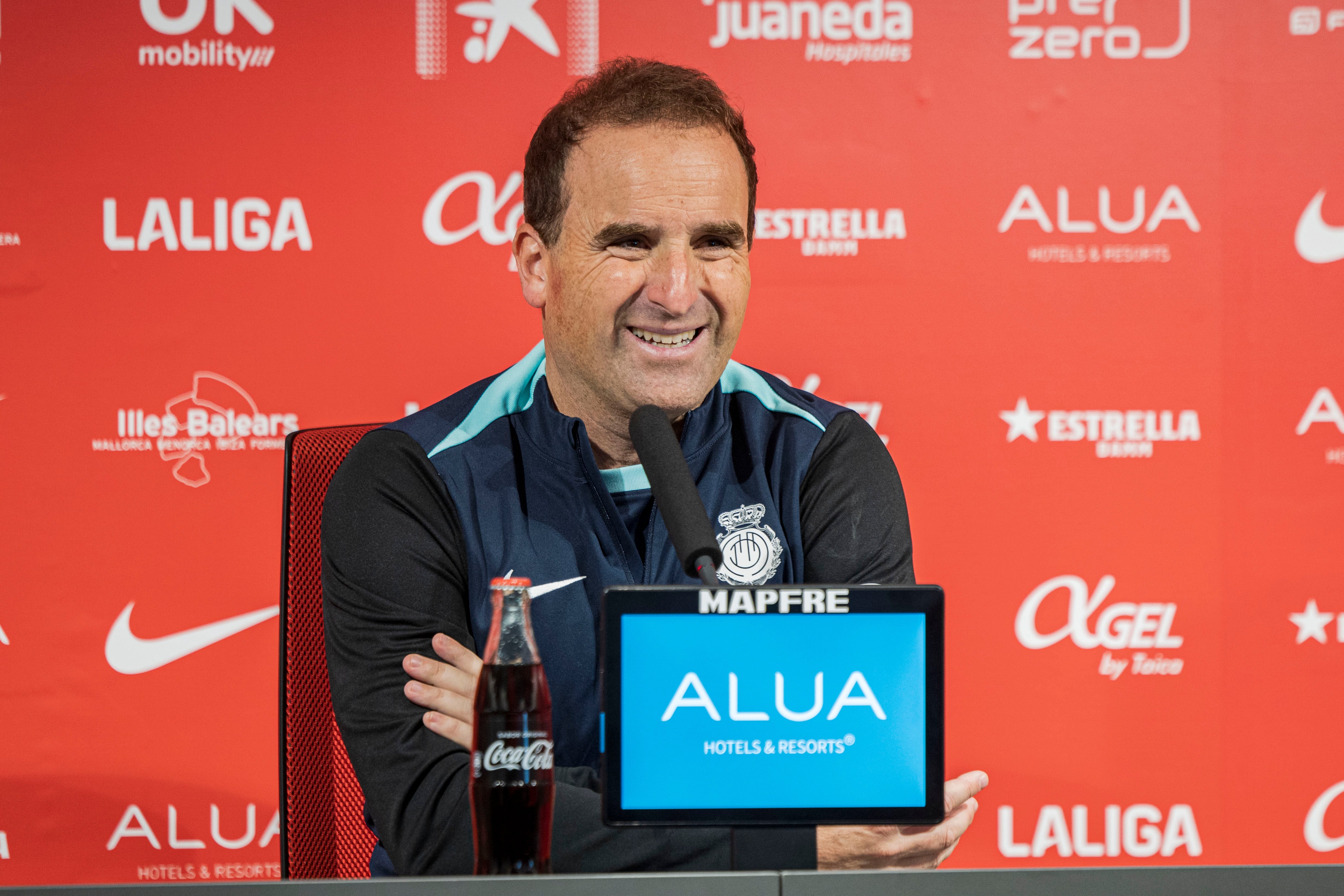 PALMA DE MALLORCA, 13/12/2024.- Declaraciones del entrenador del Mallorca, Jagoba Arrasate, previas al partido de mañana entre el Mallorca y El Girona.- EFE/CATI CLADERA
