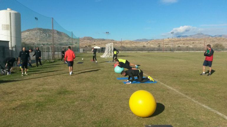 Imagen del entrenamiento de hoy en Foncalent
