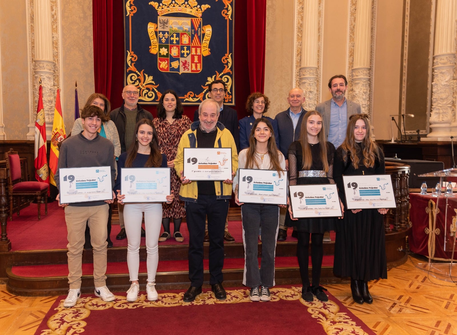 Imagen de los premiados en el certamen convocado por la Diputación