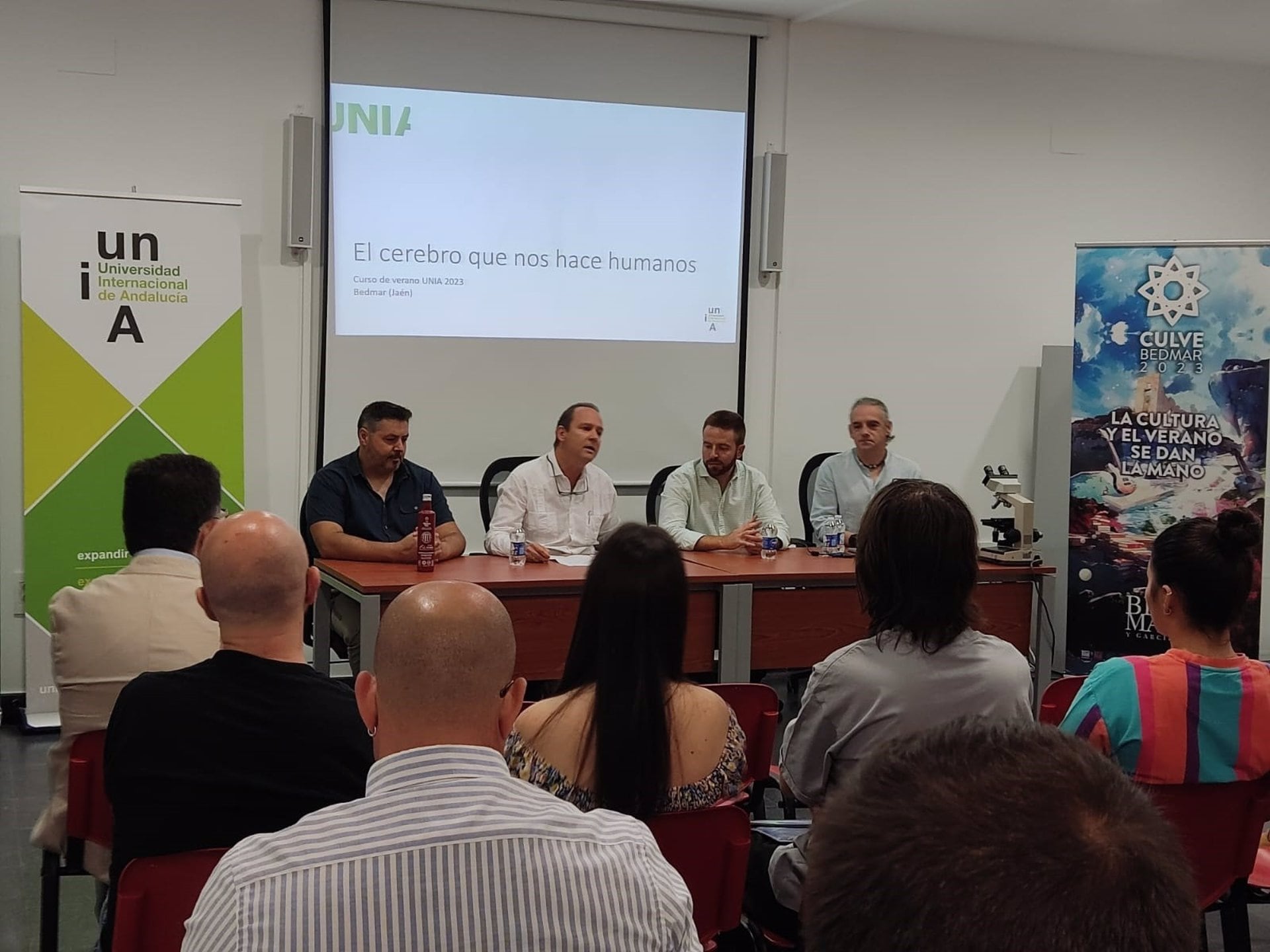 Inauguración del encuentro 'El cerebro que nos hace humanos' de la UNIA en el municipio de Bedmar