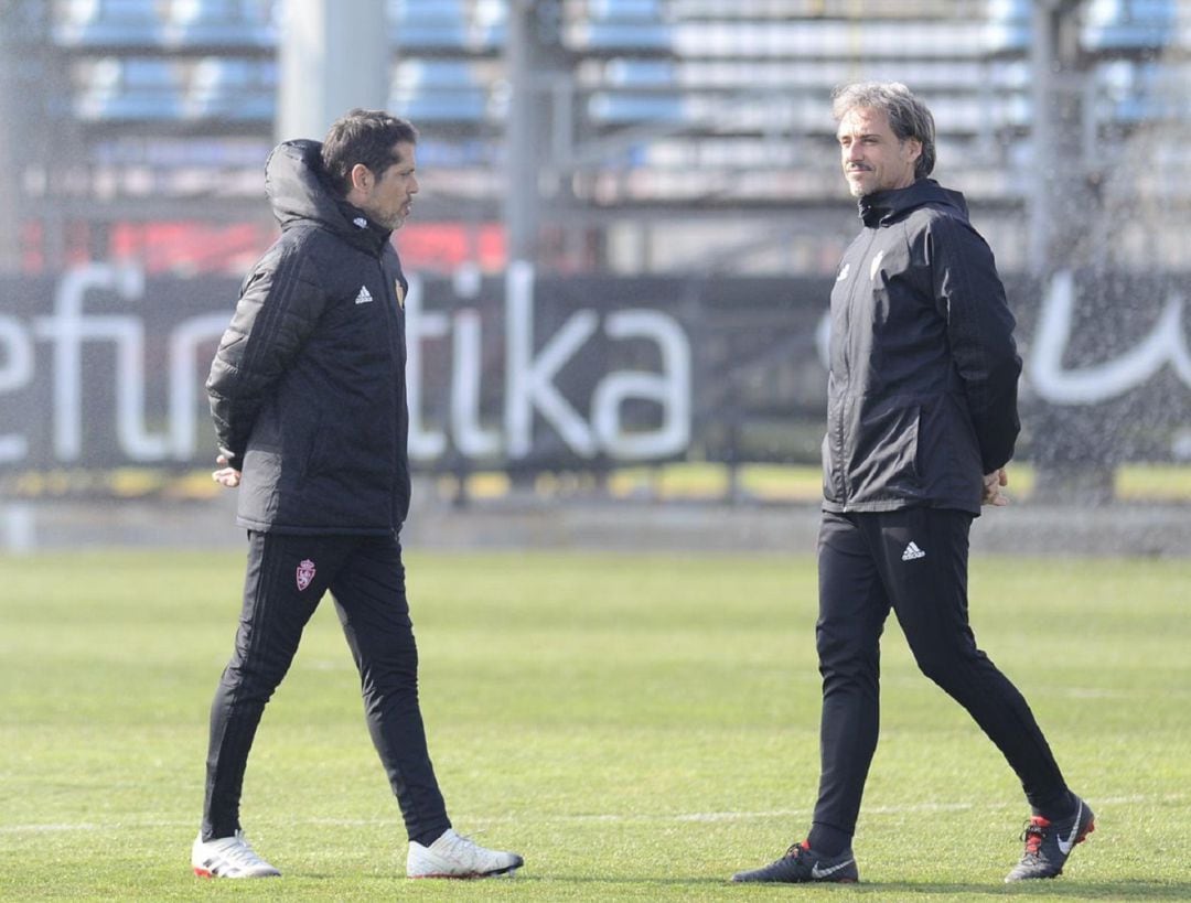 Loreto junto a Cabellud en un entrenamiento