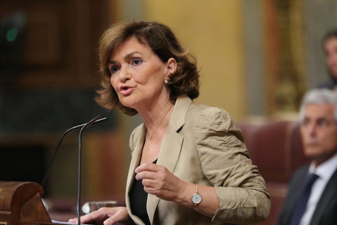 La vicepresidenta del Gobierno en funciones, Carmen Calvo.