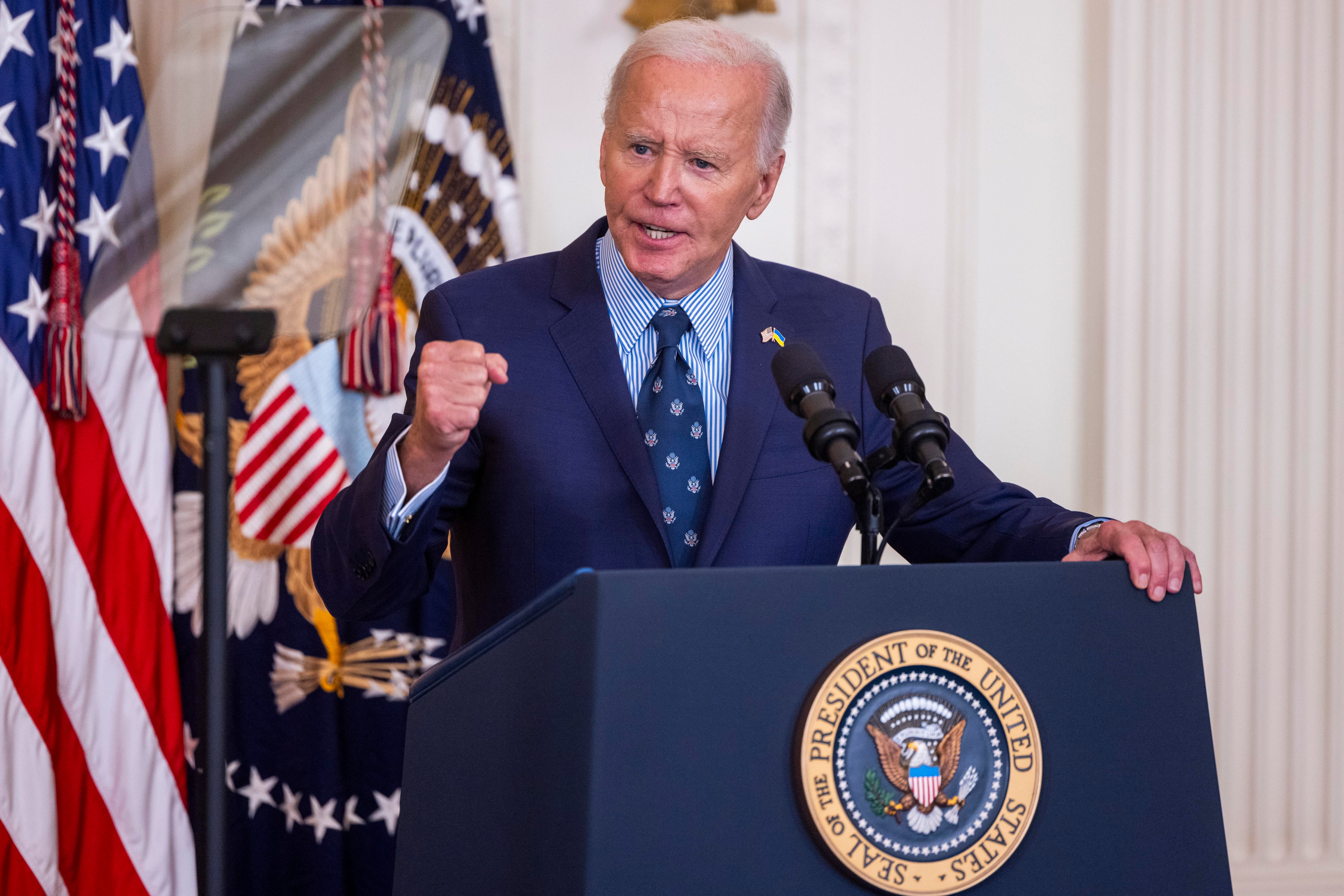 El presidente de Estados Unidos, Joe Biden, en rueda de prensa