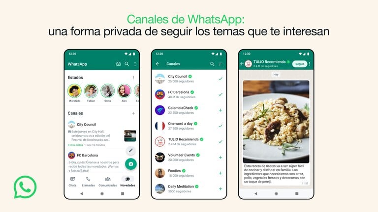 Así son los canales de WhatsApp.