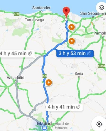 Google Maps muestra los radares durante el trayecto.