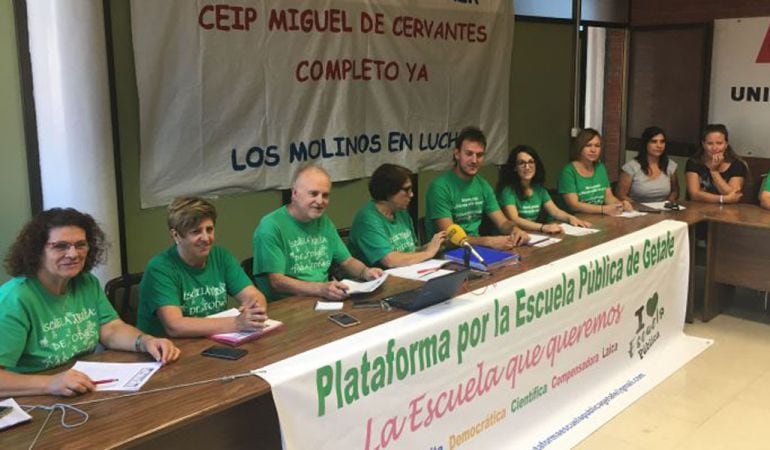 La Plataforma en Defensa de la Esucela Pública de Getafe ha sido una de las más reivnidicativas contra la contrucción por fases de colegios.