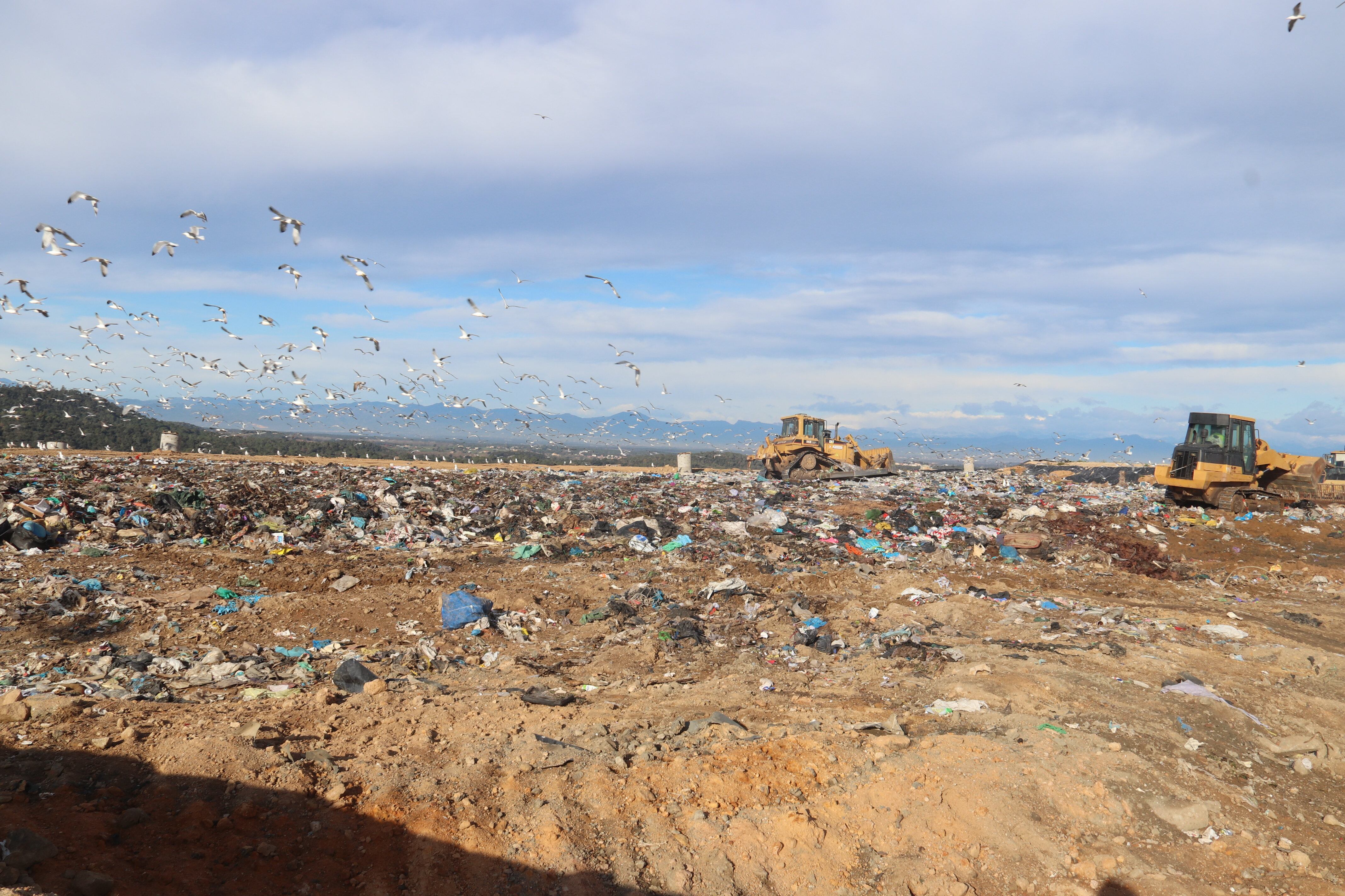 Una imatge de l'abocador de Solius.