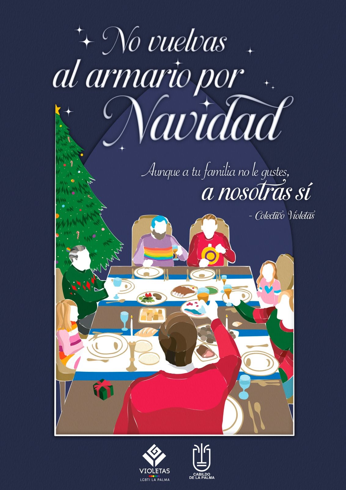 El cartel de la campaña de Violetas LGTBI+ La Palma