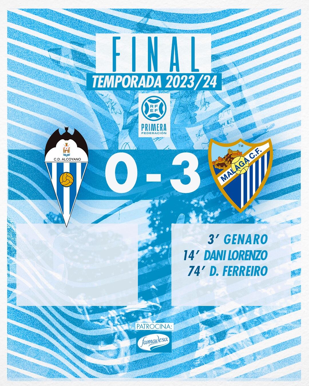 El Málaga ganó al Alcoyano a domicilio por 0-3