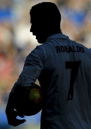 Cristiano durante un partido de Liga.