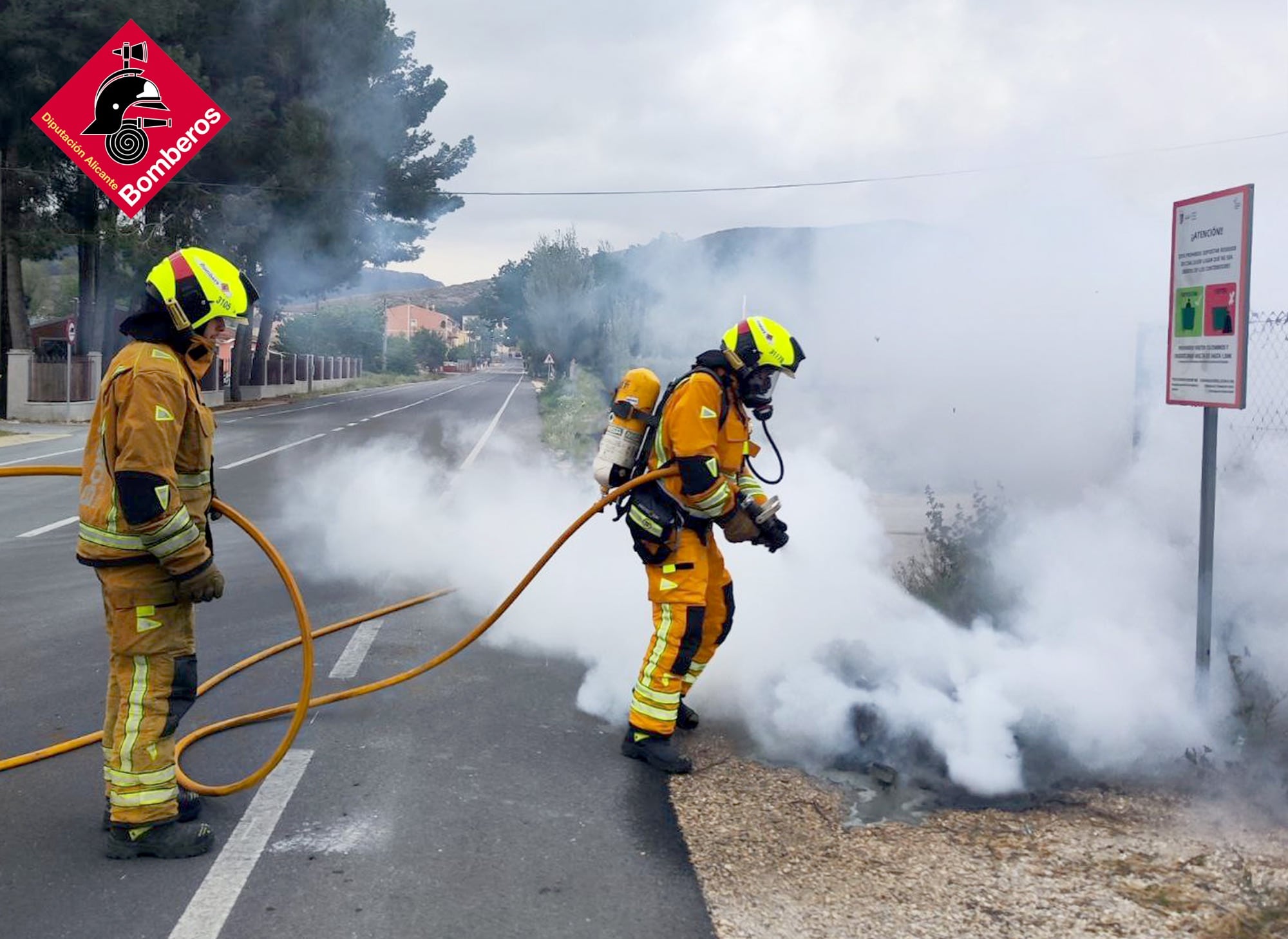 Intervención de los bomberos