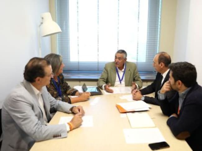 Imagen de una las reuniones mantenidas con diferentes grupos parlamentarios. En este caso, Ciudadanos