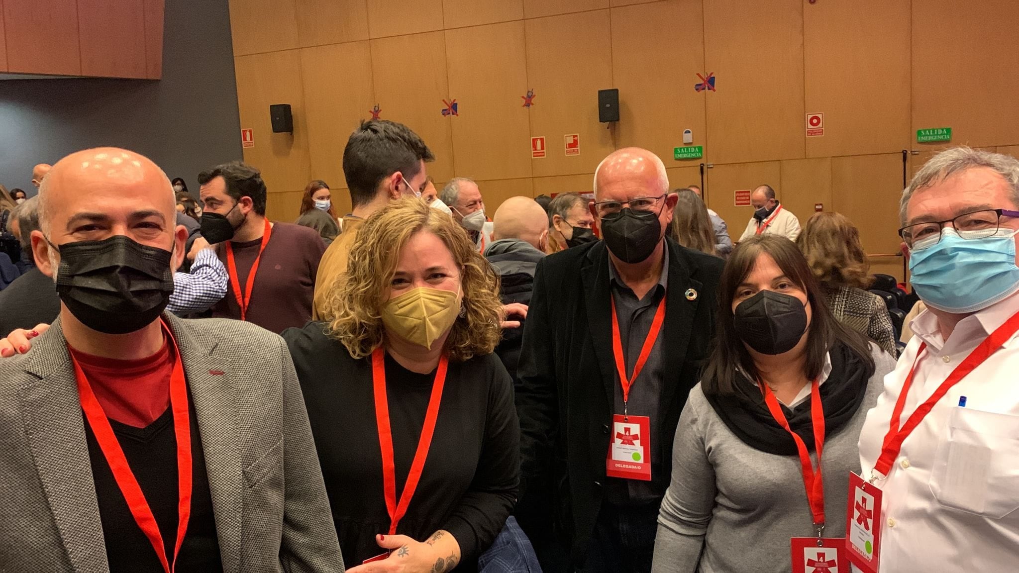 Miembros de la agrupación socialista de Dénia en el IV Congreso Provincial del PSPV-PSOE.