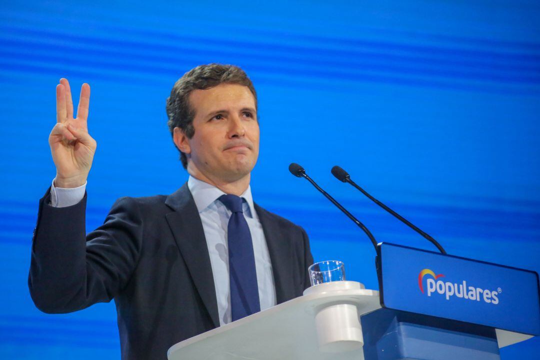 El presidente del PP, Pablo Casado.