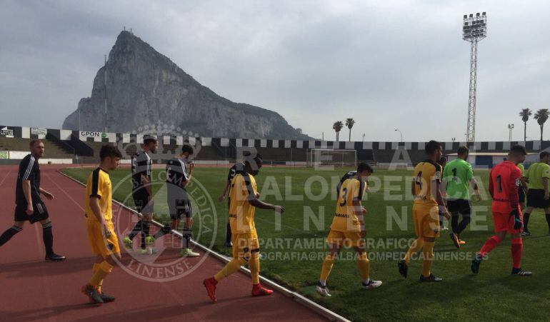 Imagen del duelo ante el Málaga CF Juvenil.