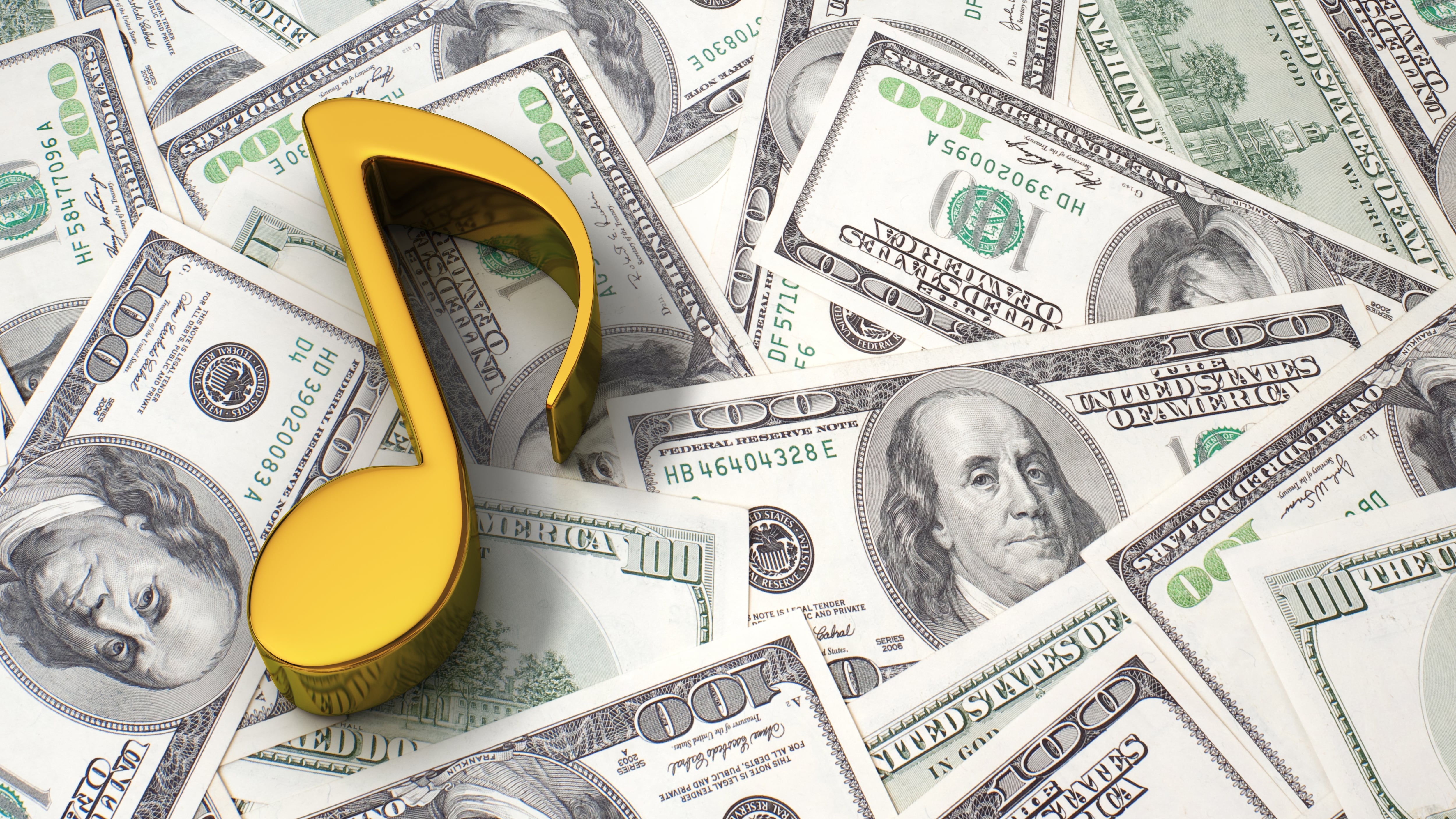 Ilustración sobre música y dinero