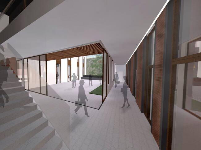 Así será la distribución y el patio del colegio San Bernabé tras su rehabilitación.