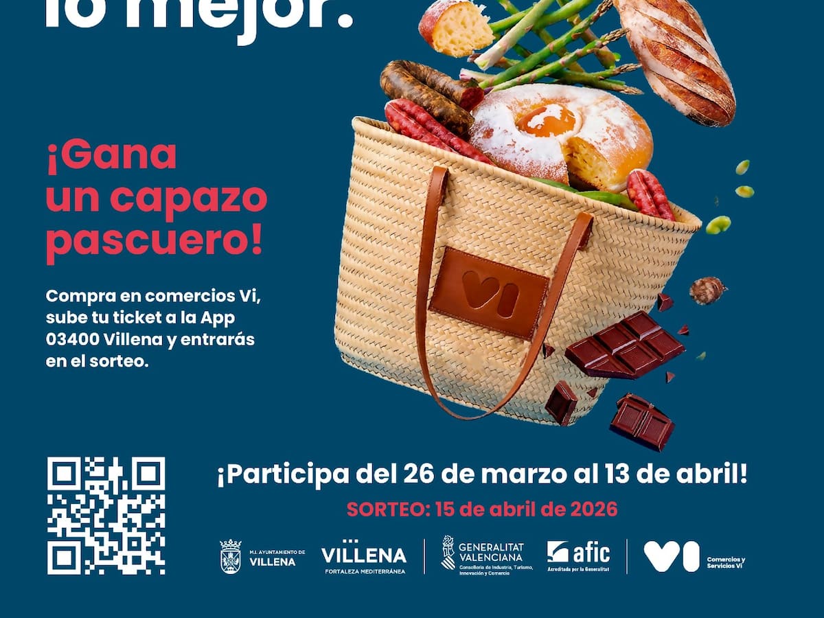 “De Pascua, lo mejor 2026”. Comercios y servicios Vi de Villena regala 19 capazos pascueros