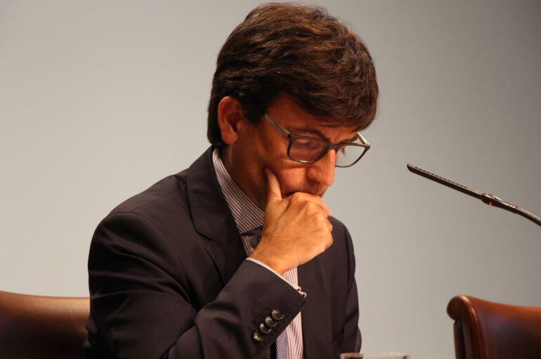 El ministre portaveu del Govern, ahir, durant la roda de premsa posterior al Consell de ministres.