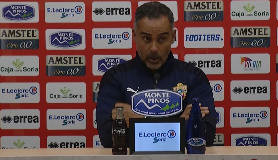 José Gomes en la sala de prensa de Los Pajaritos.