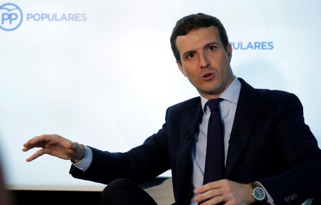 El presidente del PP, Pablo Casado.