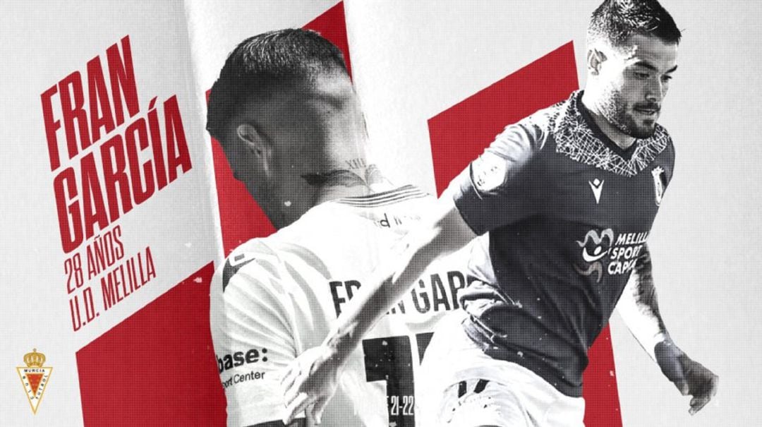 Fran García, fuerza la para la banda del Real Murcia