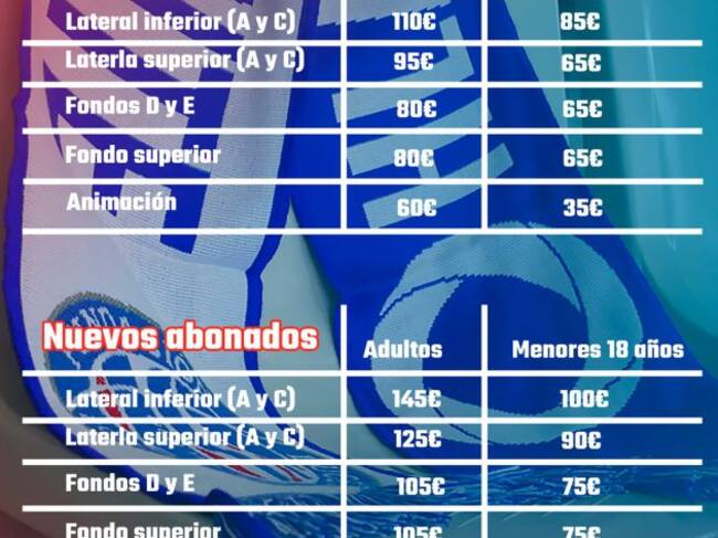 Precios abonos 2020-2021