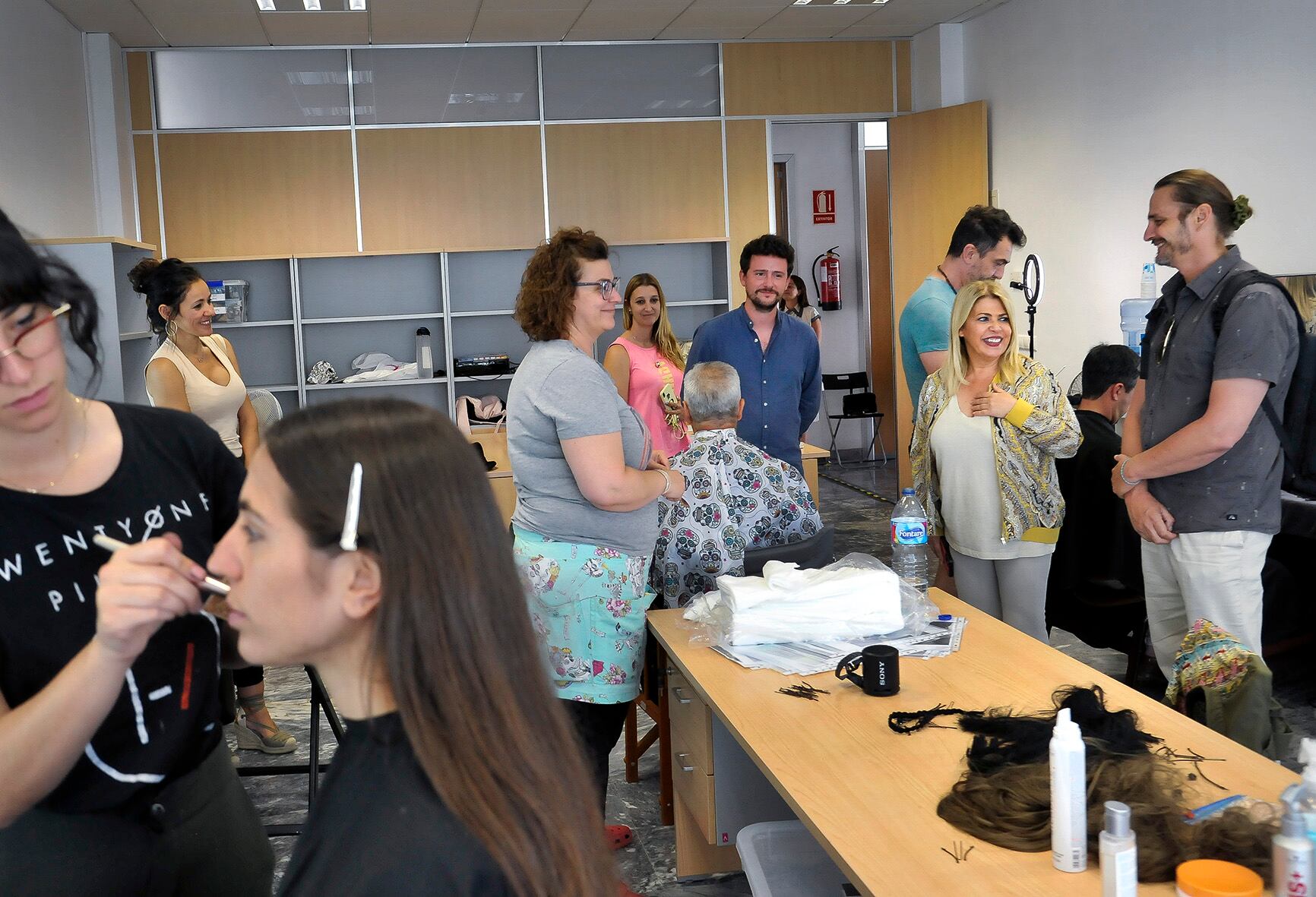 Uno de los camerinos previos al rodaje