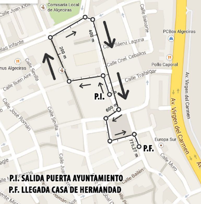 Itinerario de La Legión en Algeciras