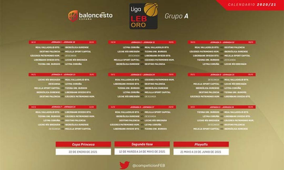 El Real Valladolid Baloncesto ya conoce su calendario