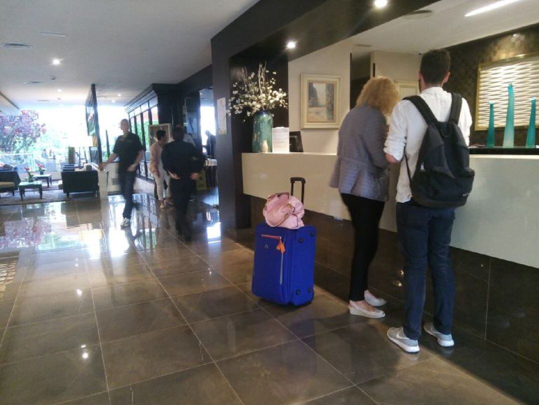 Imagen de archivo de turistas en un hotel de Ibiza