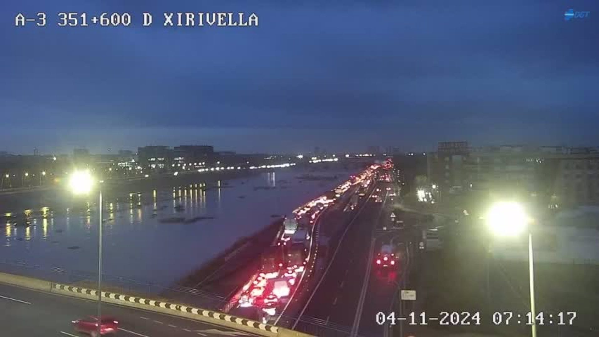 Carretera colapasada por efecto e la DANA