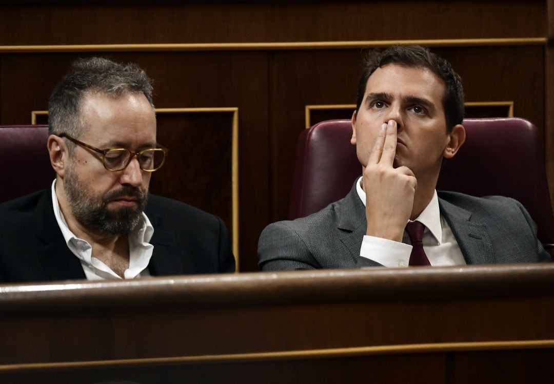 Juan Carlos Girauta y Albert Rivera en el Congreso de los Diputados