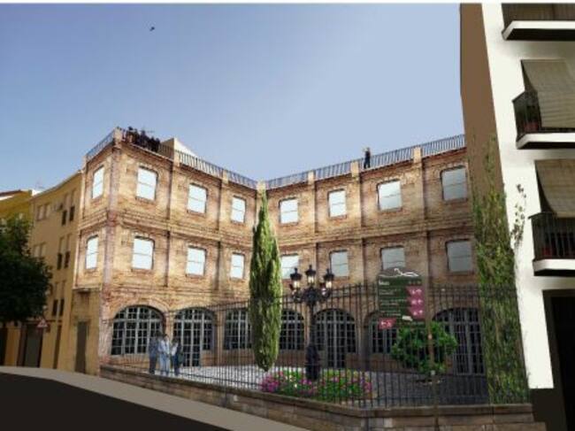 Propuesta de la asociación vecinal 'Torre del Concejo'. Arriba, estado actual del inmueble, abajo, la recreación.