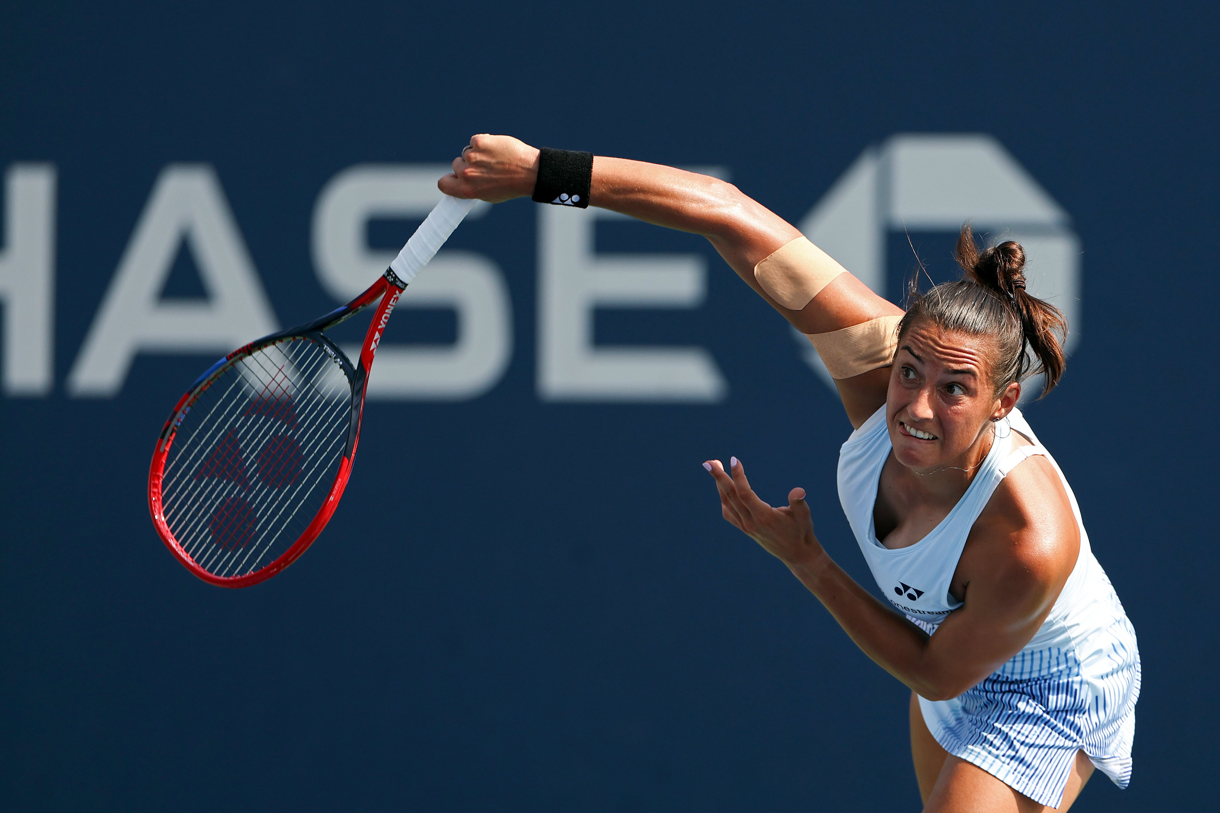 Caroline García, durante el US Open de 2024