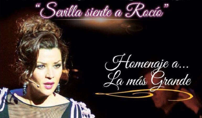 Cartel del concierto homenaje a Rocío Jurado que Erika Leiva protagoniza este martes en el Teatro de la Maestranza