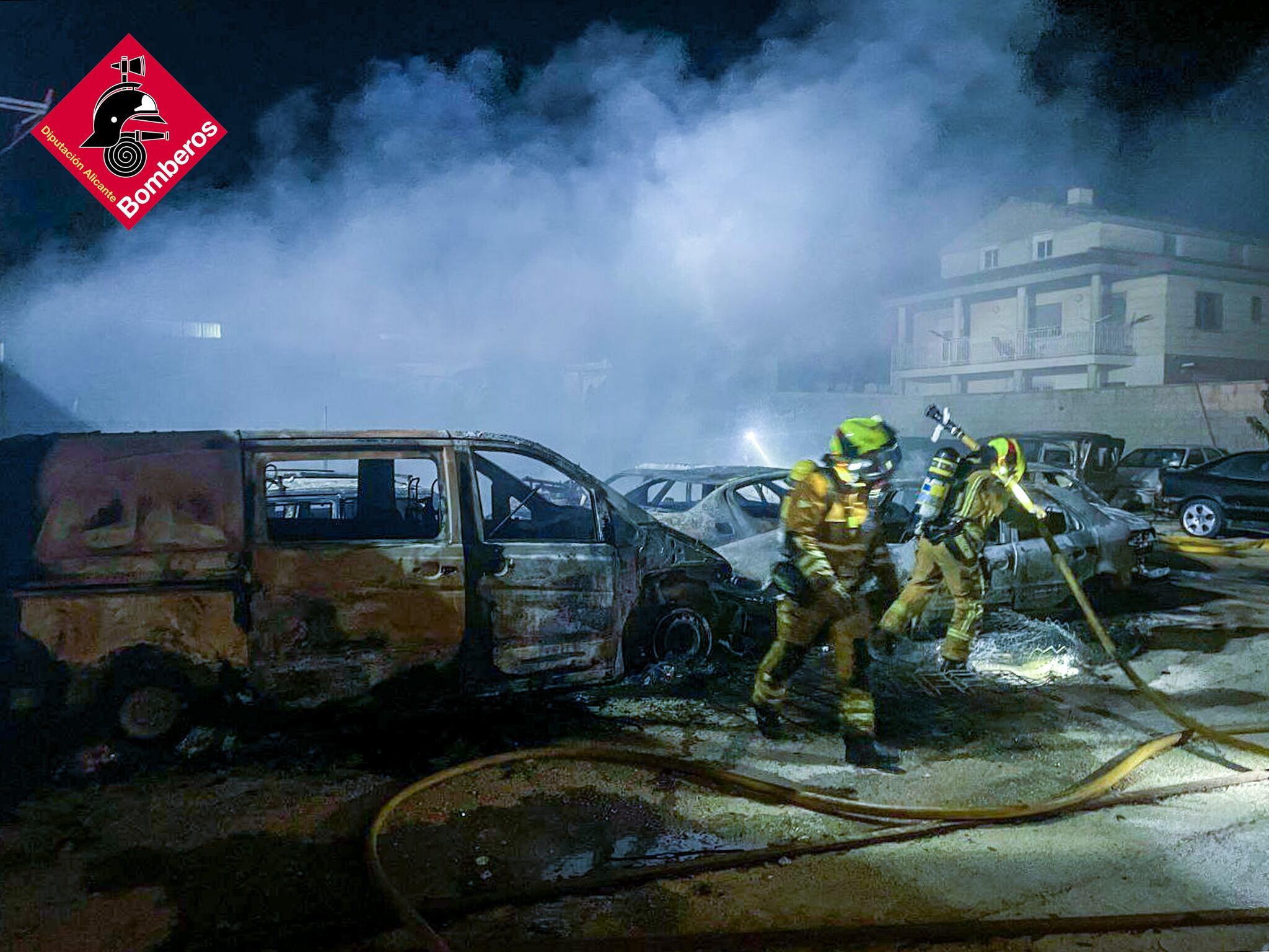 Intervención de los bomberos en Caudete