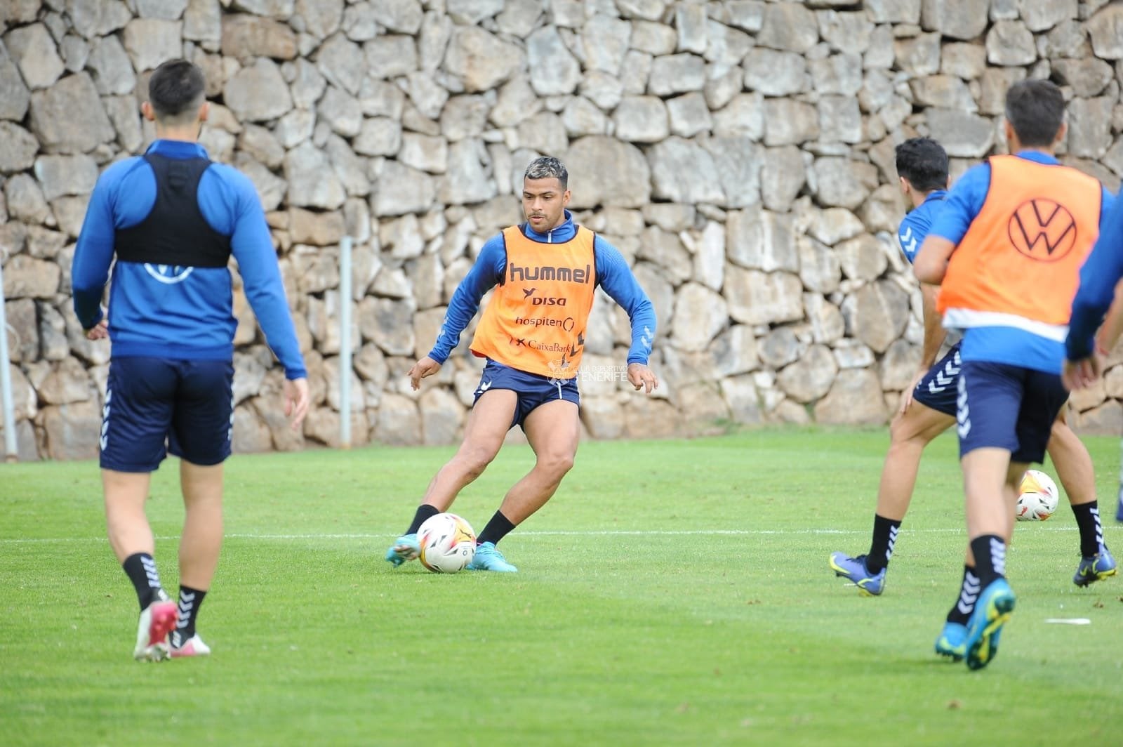 Nahuel, en un entrenamiento en El Mundialito.