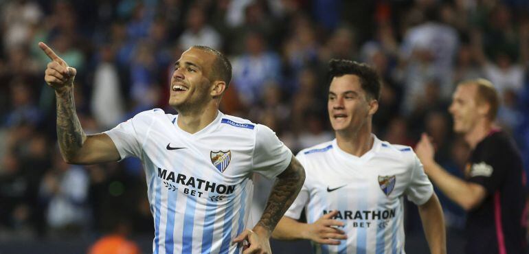 Sandro celebra su gol ante el Barcelona