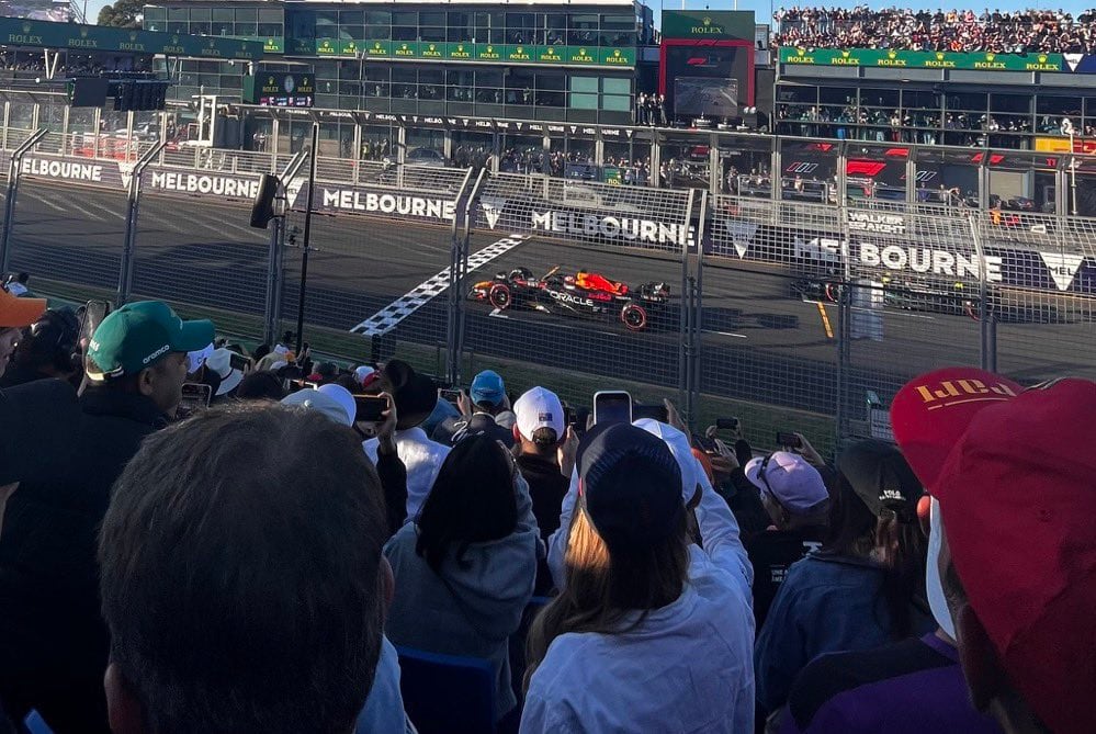 Verstappen, en el momento de la segunda relanzada tras la bandera roja