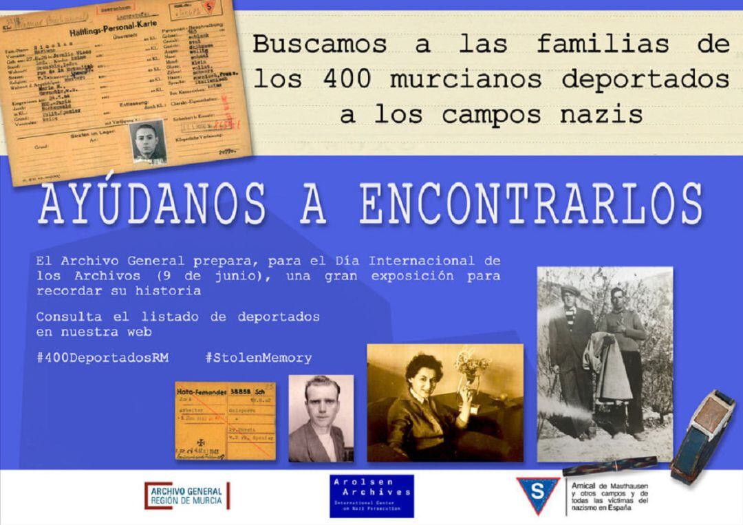 El Archivo Regional busca familias de murcianos victimas del nazismo para realizar dos exposiciones 