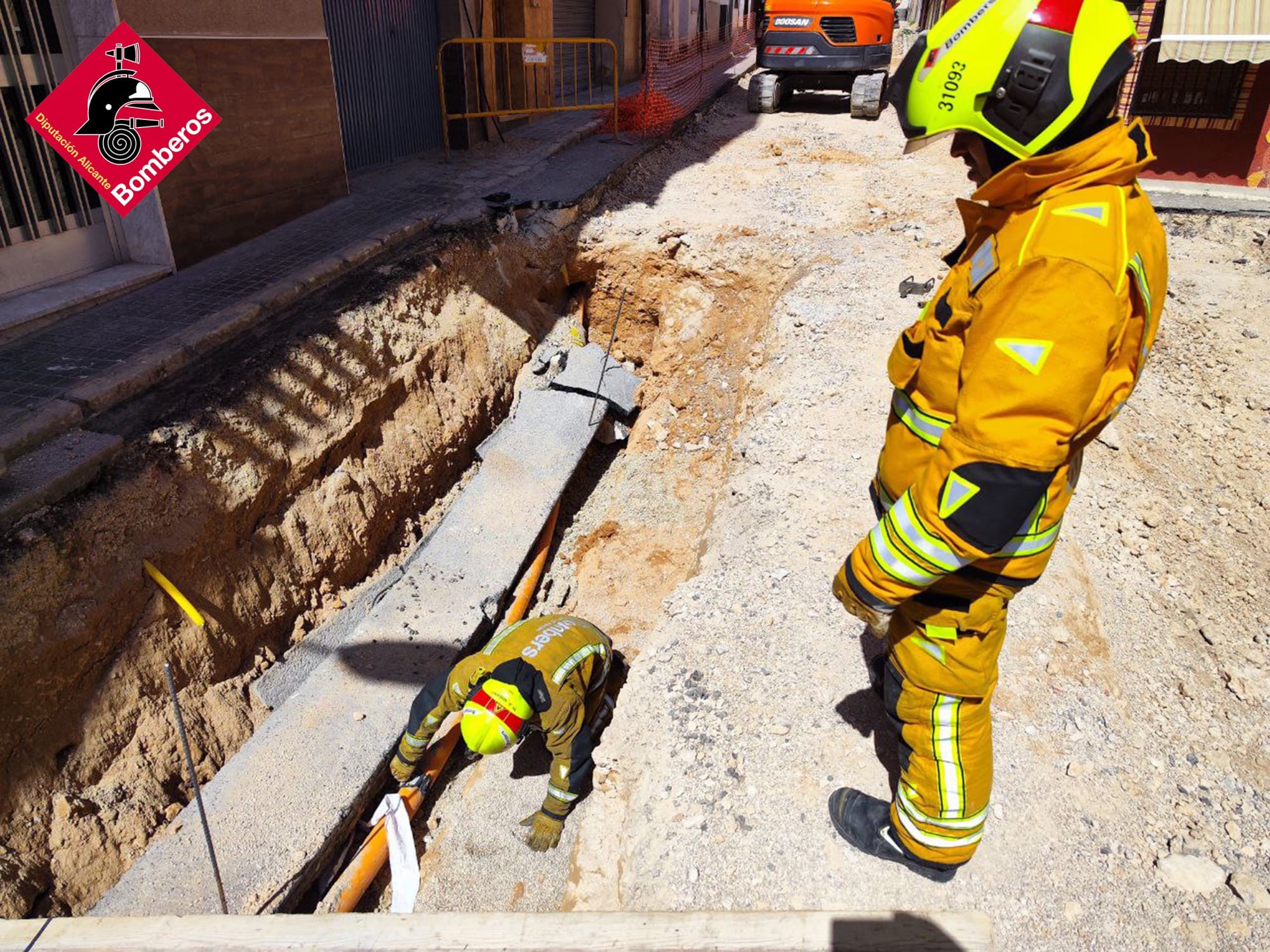 Intervención de los bomberos