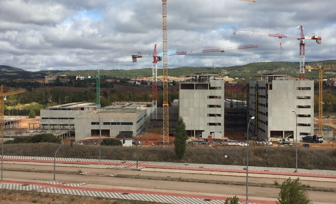 Las obras del hospital de Cuenca, en una imagen de archivo